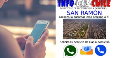 telefono en manos de una mujer solicitando gas a domicilio para san ramon