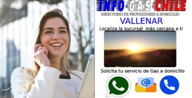letrero con imagen de chica llamando a servicio de gas vallenar